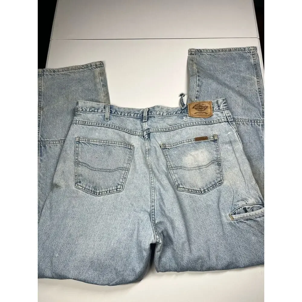 Vintage Dickie Double Knee Carpenter Straight Leg Work Jean Size 36? READ BELOW - Picture 6 of 7